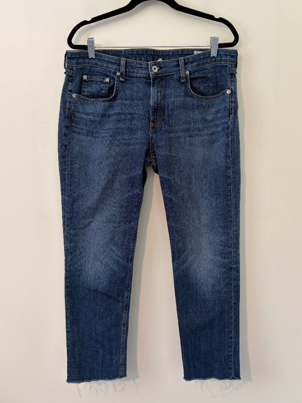 Rag & Bone Dre Low-Rise Slim Boyfriend Jeans Blue Denim Women's Size 32